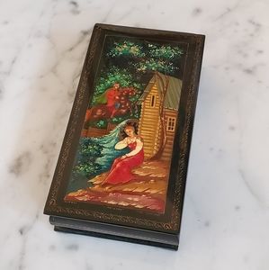 Painted Wood Trinket Box